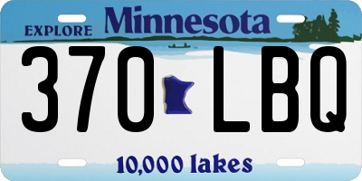 MN license plate 370LBQ