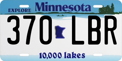 MN license plate 370LBR