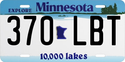 MN license plate 370LBT