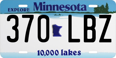 MN license plate 370LBZ