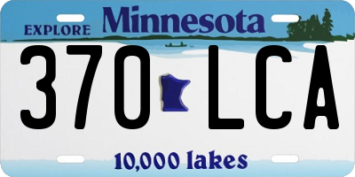 MN license plate 370LCA