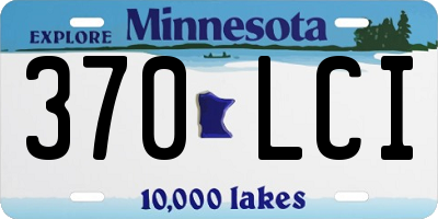 MN license plate 370LCI