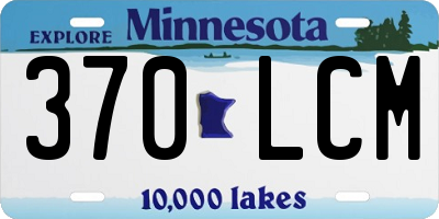 MN license plate 370LCM