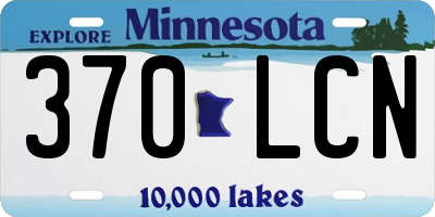 MN license plate 370LCN