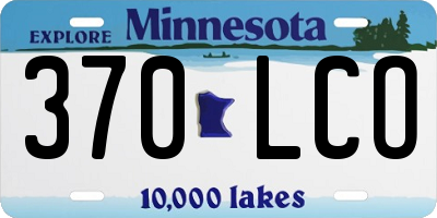MN license plate 370LCO