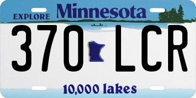 MN license plate 370LCR