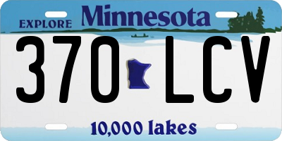 MN license plate 370LCV