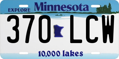MN license plate 370LCW