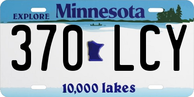MN license plate 370LCY