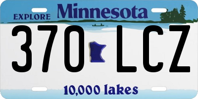 MN license plate 370LCZ