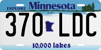 MN license plate 370LDC