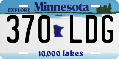 MN license plate 370LDG