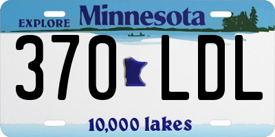 MN license plate 370LDL