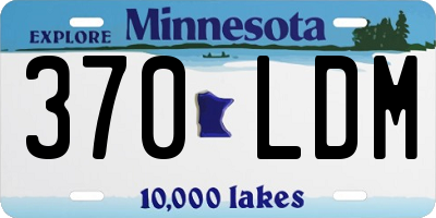 MN license plate 370LDM