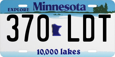 MN license plate 370LDT