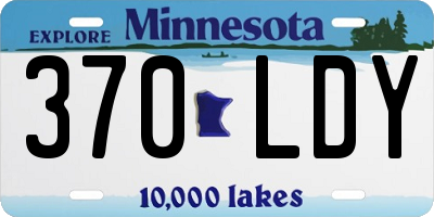 MN license plate 370LDY
