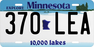 MN license plate 370LEA