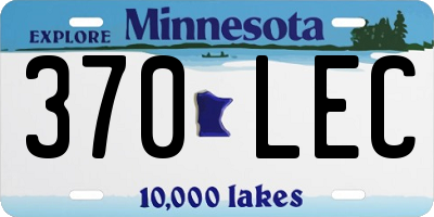 MN license plate 370LEC
