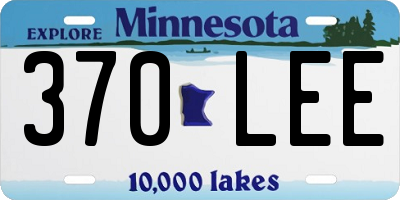 MN license plate 370LEE
