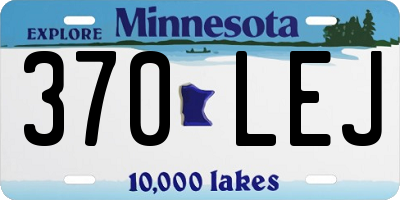 MN license plate 370LEJ