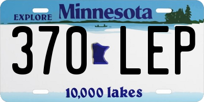 MN license plate 370LEP