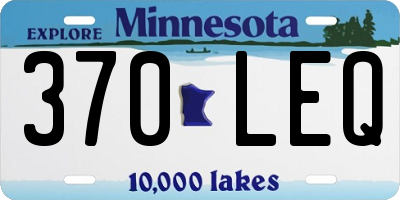 MN license plate 370LEQ
