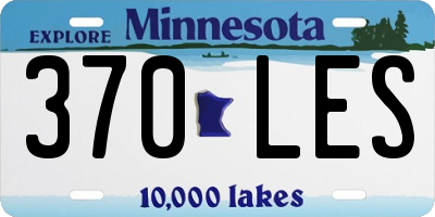 MN license plate 370LES