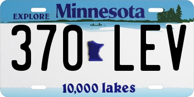 MN license plate 370LEV