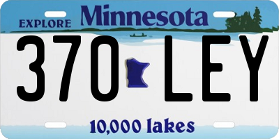 MN license plate 370LEY