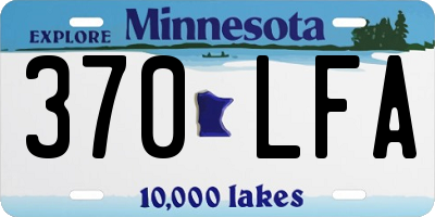 MN license plate 370LFA
