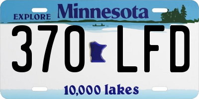 MN license plate 370LFD