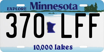 MN license plate 370LFF