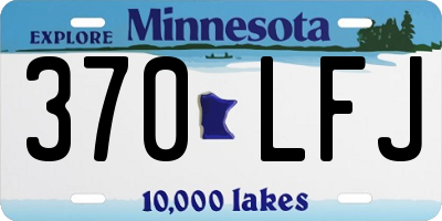 MN license plate 370LFJ