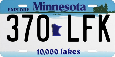 MN license plate 370LFK