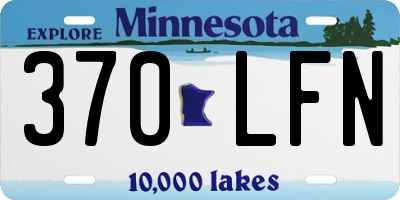 MN license plate 370LFN
