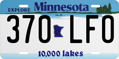 MN license plate 370LFO