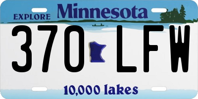 MN license plate 370LFW