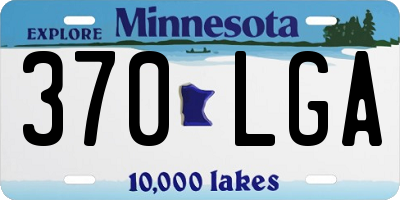 MN license plate 370LGA