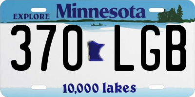 MN license plate 370LGB
