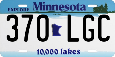 MN license plate 370LGC