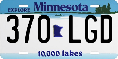 MN license plate 370LGD