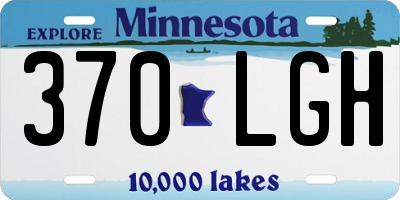 MN license plate 370LGH
