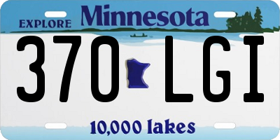 MN license plate 370LGI