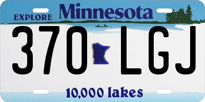 MN license plate 370LGJ