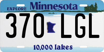 MN license plate 370LGL