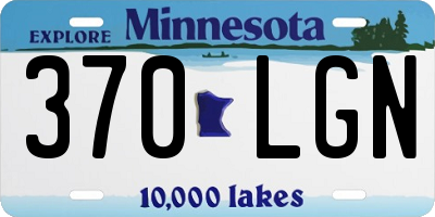 MN license plate 370LGN