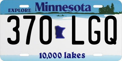MN license plate 370LGQ