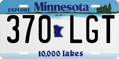 MN license plate 370LGT