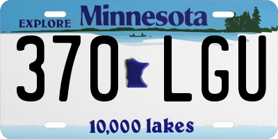 MN license plate 370LGU