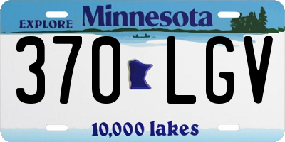 MN license plate 370LGV